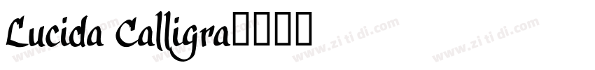 Lucida Calligra字体转换